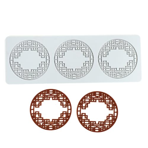 Lace Mold for Sugarcraft, Window Pattern Chocolate Molds, Buttercream, Fondant, Gum Paste, Polymer Clay, and DIY Cake Decorating Tools (B_ Window Pattern) - size: B_ Window Pattern