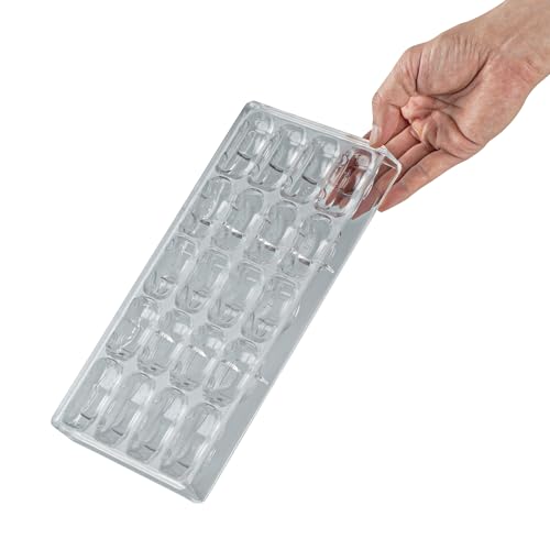 Pastry Tek 10.8 x 5.3 Inch Chocolate Shaping Mold, 1 Freezable Candy Mold - 20 Cavities, 3D Car-Shaped, Clear Polycarbonate Chocolate Mold, Dishwashable, Easy To Release - Restaurantware - size: 1 Count | 10.8 x 5.3 Inch, style: Car