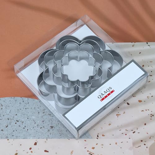 Daisy Cookie Cutter Set - 5 inch, 4 inch, 3 inch, 2 inch - 4 Piece Eight Petal Blossom Spring Flower Mother's Day Cookie Cutters Shapes Molds - Stainless Steel - color: Daisy