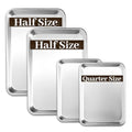 BIEAMA Aluminum Baking Sheet Pan Set of 4, 18" x 13"+ 13" × 10" - size: 4PACK 18"×13"+13"×10"
