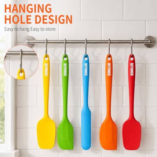 Silicone Spatula Set, 5-Piece Heat Resistant Scraper Tools