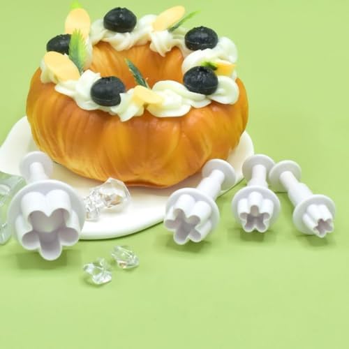 1 Set Fondant Flower Cutter, Flower Plunger Cookie Cutter, Cake Decorating Tools, Dessert And Candy Sculpting Tools, Baking Accessories
