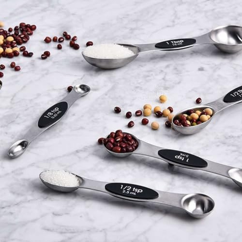 19-Pc Magnetic Measuring Cups and Spoons Set, with Lid, Black - color: 19 Piece - Multicolor set