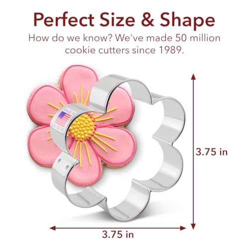Ann Clark Scalloped Edge Flower Cookie Cutter, 3-3/4" Made in USA