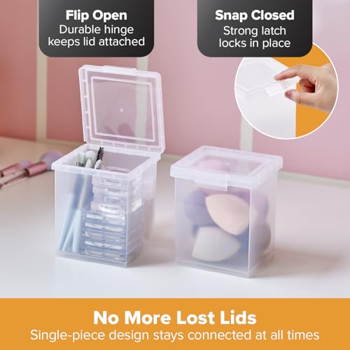 Bostitch Konnect Clear Storage Containers with Lids, Stackable Plastic Organizer Bins, 1.5 Quart, 2 Pack - size: 1.5 Qt 2 Pack