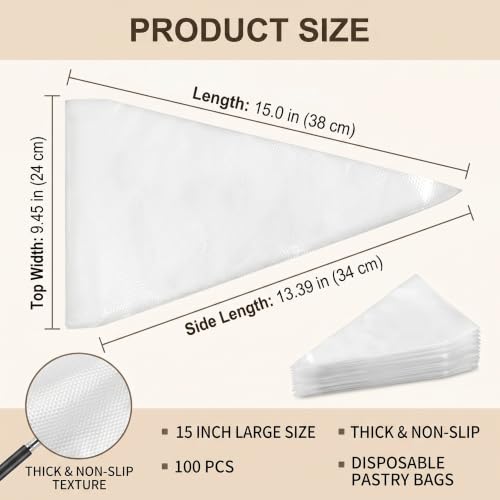 Goufaju Piping Bags, 15 Inch