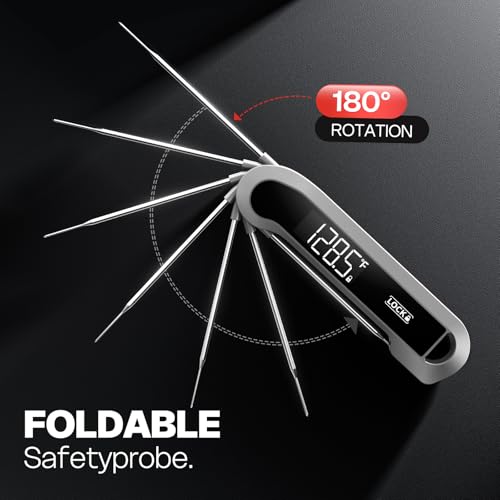0.3 Sec Instant Read Meat Thermometer Digital for Cooking, Grey - color: Matte Grey