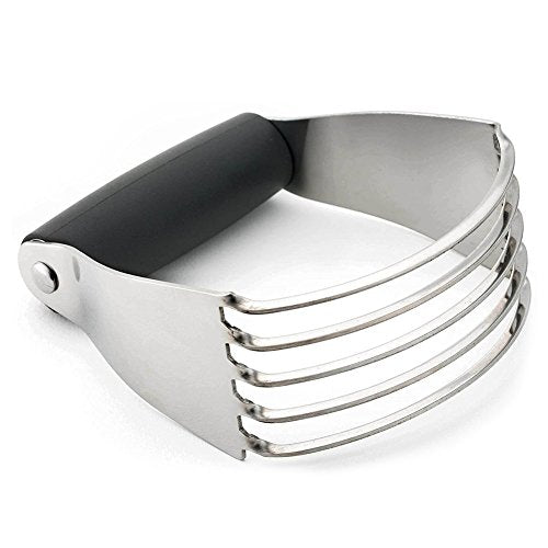 Pastry Cutter Stainless Steel, Kitchen Professional Baking Dough Blender with Heavy Duty Blades & Soft Rubber Grip