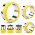 USLAI Cookie Biscuit Cutter Set (1, 1.5, 2.5, 2.75, 3.75 Inch) - size: 6 Shapes - Mixed