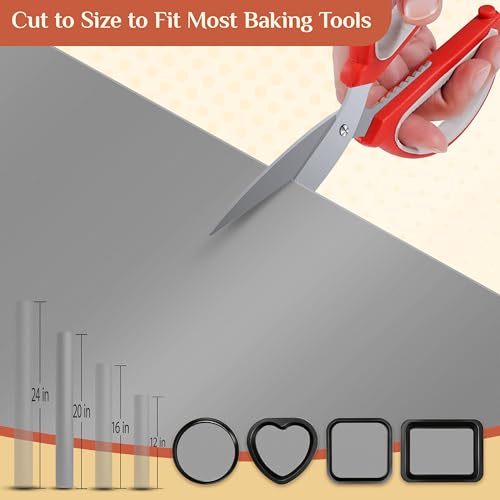 GTJ Silicone Baking Mat Roll, Reusable Baking Sheet Liners, 20 in x 6 ft - color: Gray, size: 72"L x 20"W