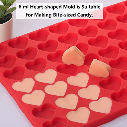 Heart Silicone Mold, 63 Cavities Small Heart Chocolate Molds - color: Large Heart