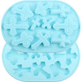 10 Cavity Cross Silicone Candy Molds Set Of 2