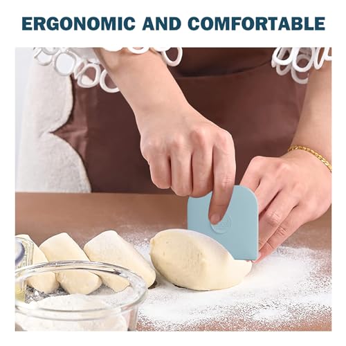 Pan Scraper, 10Pcs Pot & Dish Scraper Plastic, Sturdy Scraper Kitchen Tool - color: Aqua, size: 10 Pcs