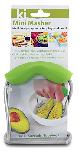Perfect Masher - World's Best Handheld Masher and Blender - Stainless Steel Blades with Ergonomic Rubber Handle (Green) - color: Green