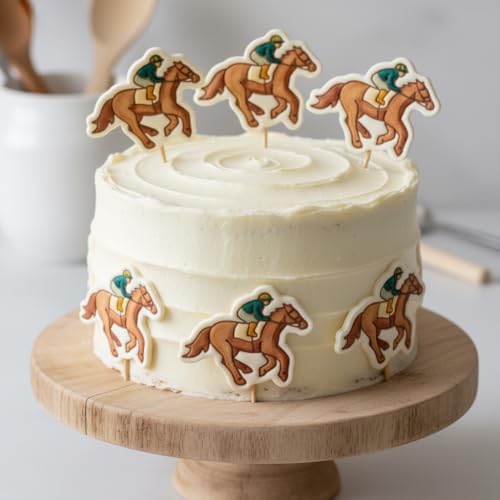 BAKERLOGY Jockey Mini Cookie Cutter & Stamp Set – Horse Riding Fondant Embosser for Equestrian Baking, Pony Party, Race Day, Cake Decorating Tool