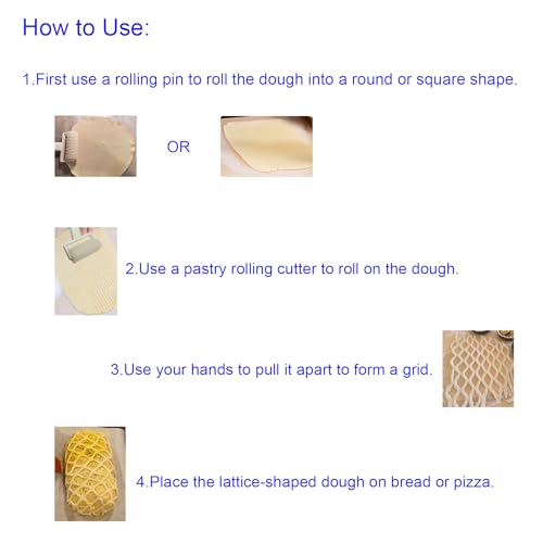 1PCS Pastry Cutter Plastic Pizza Silk Hob Household Reusable Baking Pastry Tools for Pizza and Biscuits - size: Lattice Roller Cutter