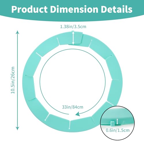 Heavy Duty Silicone Pie Crust Shield Edge Protector Fit 8-10.5 Inch Pie Pan - color: Cyan