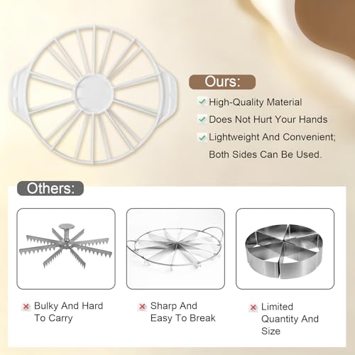 10.24 In Diameter Cake Portion Cutter, Cheesecake Cutter (White)