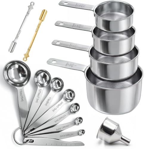 Measuring Spoons, 15-Piece Heavy Duty Stainless Steel Measuring Spoons Set - size: 15PCS