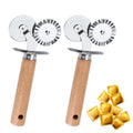 Pastry Double Cutter Wheel,2 Pack Pasta Cutter Wheel,Dual-Head Baking Tool for Home and Kitchen Use,Ravioli Cutter - size: 2 Pack