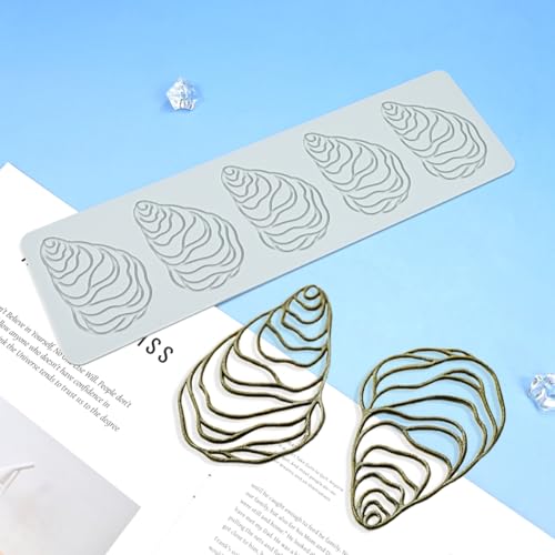mostsom Silicone Lace Mold for Embossing, Oysters Shape Cake Impression, and Decorating (B_ Oysters) - size: 11.5"L x 3.4"W