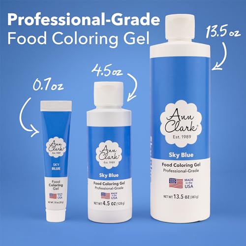 Ann Clark Sky Blue Food Coloring Gel Large 4.5 oz (20 g) Made in USA - color: Sky Blue