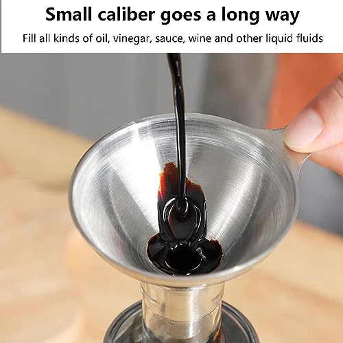 Mini Stainless Steel Funnel Set for Small Bottles, 3 Sizes