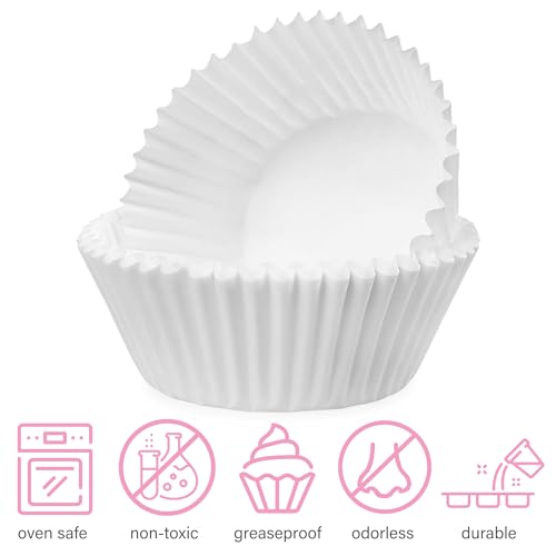 LotFancy 500pcs White Cupcake Liners for Baking, Standard Muffin Liners - size: standard