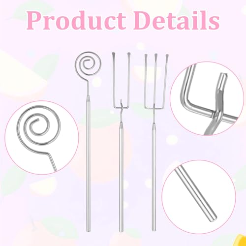 3 Pcs Chocolate Dipping Tool, Stainless Steel Truffle Candy Dipping Tools