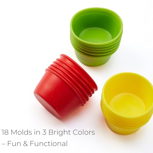 Puto Molder Filipino Silicone Cups, 18-Piece Mini Mold Set