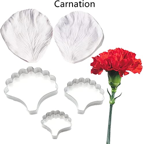 8set Gum Paste Flower Molds and Fondant Cutters Sugar Craft Tools