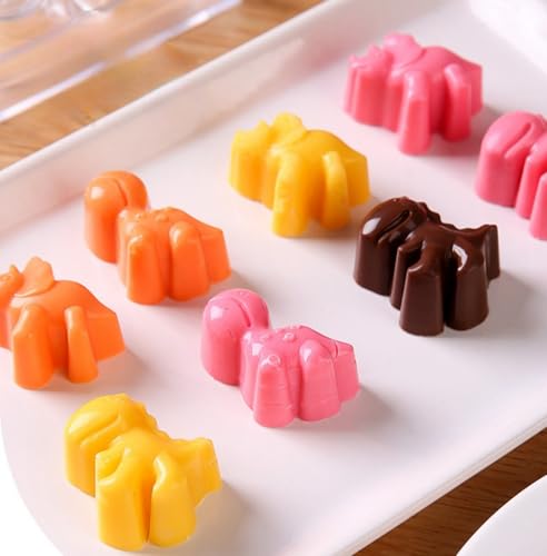 21 Grid Chocolate Candy Mold PC Polycarbonate Chocolate Making Mould with Scraper (Dinosaur) - color: Dinosaur
