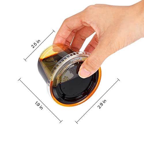 EDI 5.5 oz Clear Disposable Portion Cups with Lids, 50 Sets - style: 5.5 OZ
