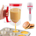 4 Cup Pancake Batter Dispenser With 1 Cupcake Batter Dispenser Scoop,