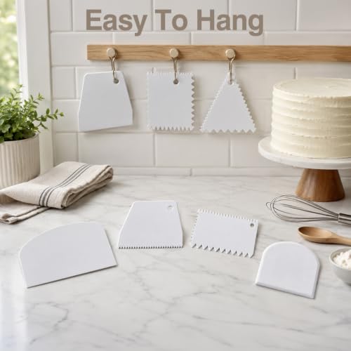 11Pcs Icing Smoother,Acrylic Cake Scraper Smoother Set