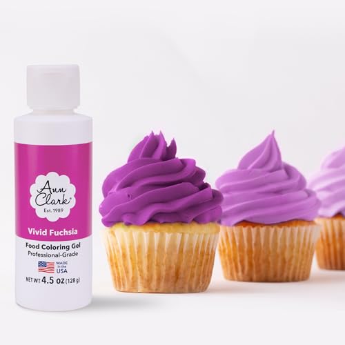 Ann Clark Vivid Fuchsia Food Coloring Gel Large 4.5 oz Made in USA - color: Vivid Fuchsia