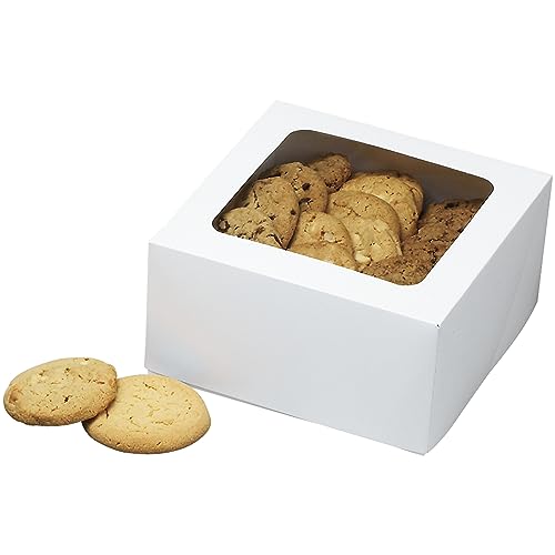 Wilton White Treat Boxes with Windows, Mini Cakes, 9-Piece