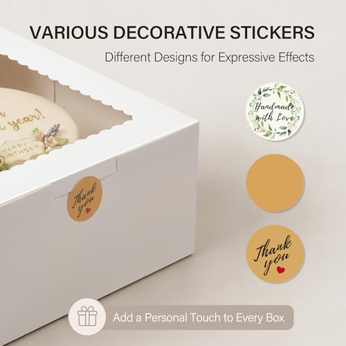 Kootek 40PCs Cake Boxes 10 inch, Disposable Cake Carrier Storage Containers