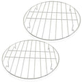 10.5" Round Cooking Rack, 2 Pcs, Stainless Steel - size: 10.5"