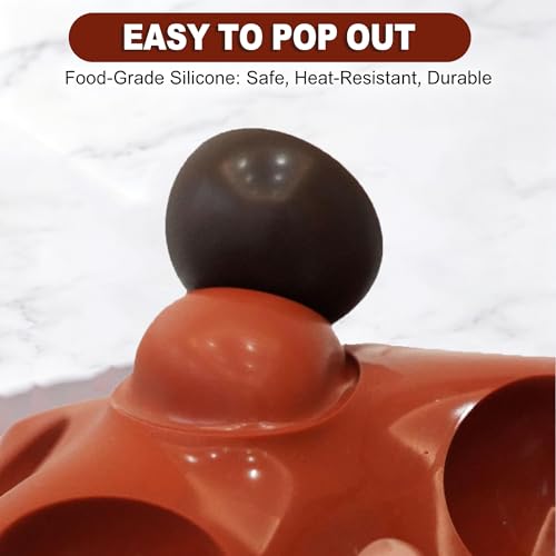 Small 15-Cavity Semi Sphere Silicone Molds Non-Stick,2 Packs Half Sphere Silicone Baking Molds for Making Jelly, Chocolates and Cake - color: 2pc-15 Semi Sphere