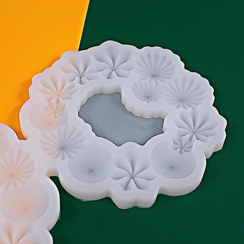 mostsom Silicone Candy Mold Flower Pattern Chocolate Resin 2PCS - size: A_ Flower Round Ring
