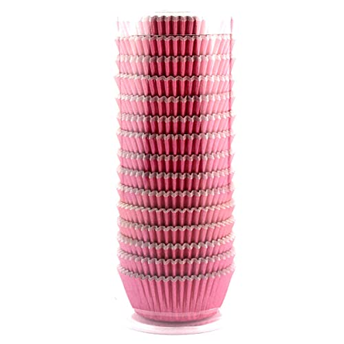 300 Pcs Mini Foil Cupcake Liners Muffin Paper Baking Cups, Pink - color: Pink