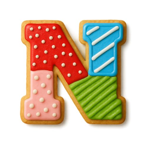 Mighty Gadget 4 inches Varsity Letters Cookie Cutters (N)