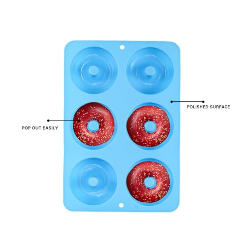 Food-Grade 6-Pack Donut Silicone Cake Mold, High-Temperature Resistant And Easy To Demold Silicone Donut Mold, Baking Tool