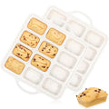 Silicone Mini Loaf Pan with Metal Frame, 12 Cups, Bread Silicone Molds - color: Creamy Confetti, size: Mini 12-cup: 1.9"x2.9"