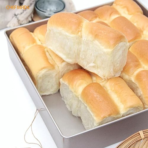 CHEFMADE 11-Inch Square Cake Pan, Non-Stick Deep Dish Bakeware for Oven Baking (Champagne Gold) - size: 11" Square