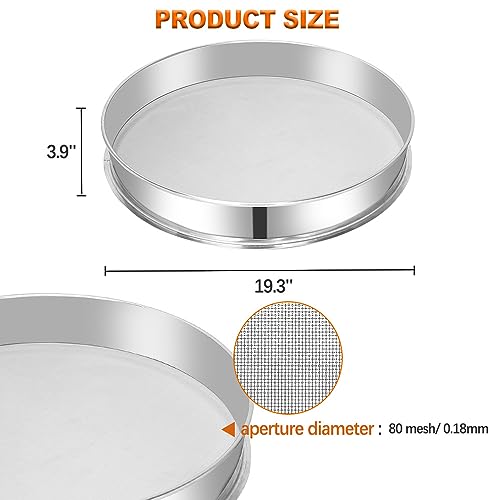 Stainless Steel Vibrating Sifter Screen,80 Mesh Replacement Screen - size: 80 Mesh