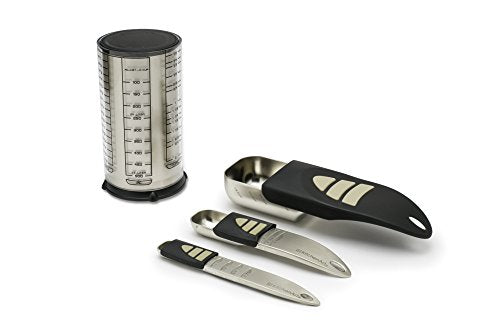 KitchenArt Baker’s Pro Adjust-A-Measure Set, 4-Piece, Satin - size: 4-Piece Set