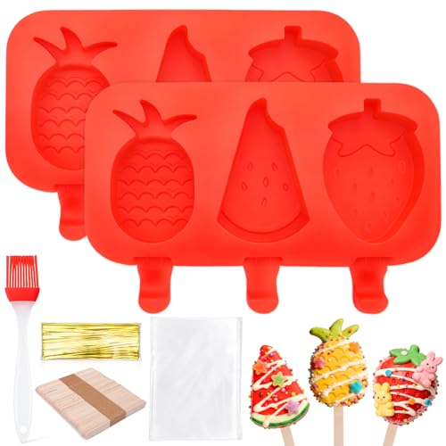 Juome Cake Pop Mold Kit, Fruit Shape Cakesicle Molds Silicone - color: Fruit