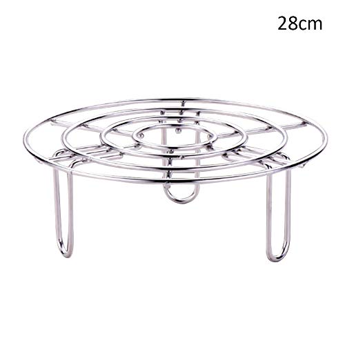 Steam Rack, Heavy Duty Steaming Rack Stand, Stainless Steel Round Steamer Cooling Rack Trivet, Pot Steamer Insert Food Stand, Steaming Cookware Accessories(Size:27.5cm/10.83in) - size: 27.5cm/10.83in